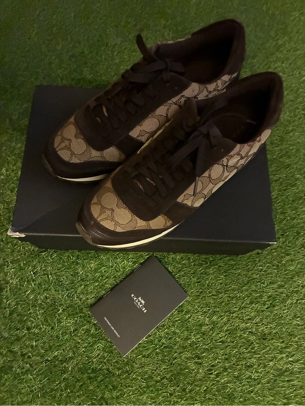 Brown Coach Signature Sneakers